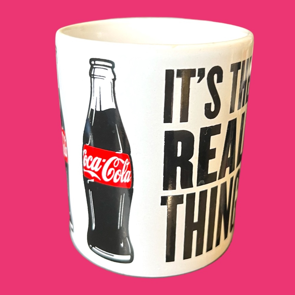 Vintage Coca-Cola Mug "It's The Real Thing" Coke Slogan Coffee Cup Mug. - Picture 8 of 13
